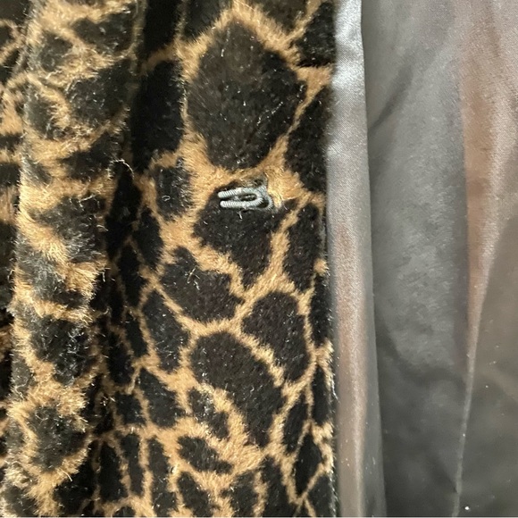 Penny Lane Style Women's Faux Fur Heavy Jacket Animal Print Brown Long Sleeve - Picture 11 of 16